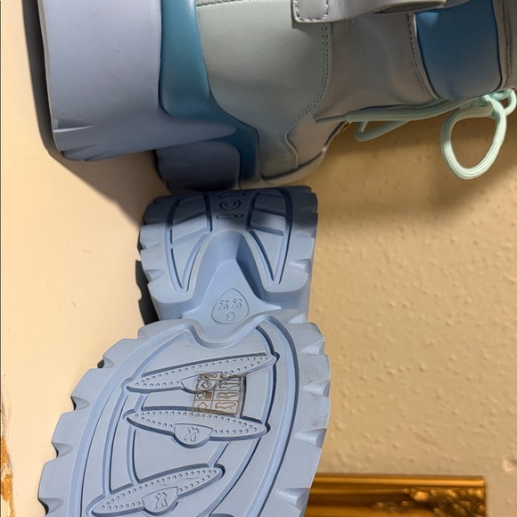 Koi Light Blue Lace Up Platform Boots - Picture 4 of 4